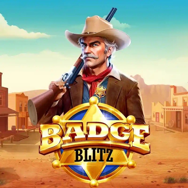 Official Slots logo: Badge Blitz by Pragmatic Play at WinRolla Casino