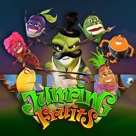 Jumping Fruits online game logo by Wazdan on winrolla-casino.eu.com